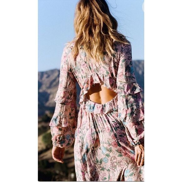 Spell Sayulita Dress Musk-Size MEDIUM - Picture 11 of 16